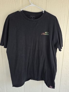 Men's Quiksilver Black 'Hawaii' Graphic Crew Tee, Size XL